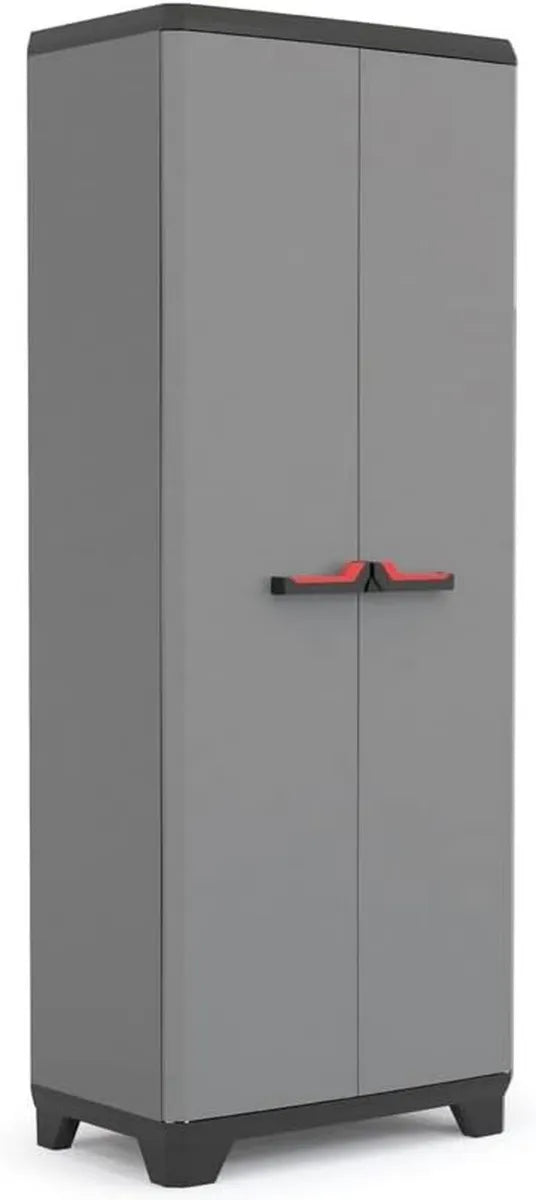 Armadio per Attrezzi Keter Stilo con Ripiani Regolabili, Colore Grigio/Nero, 68x39x173 cm
