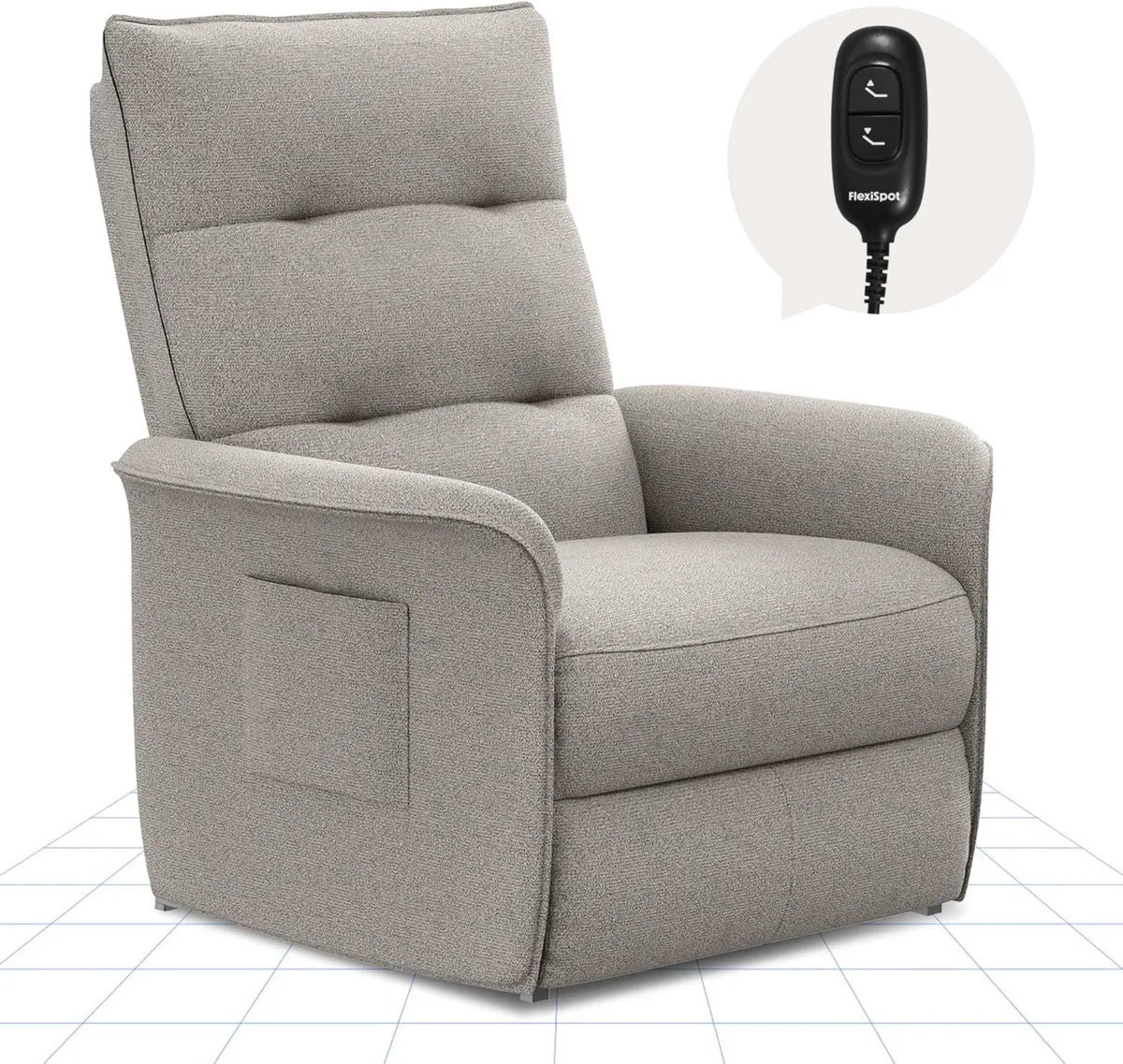 FLEXISPOT Poltrona Elettrica Reclinabile con Schienale Ergonomico Regolabile