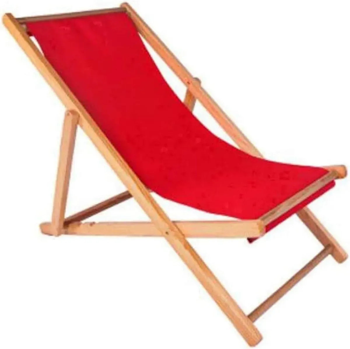 Poltrona Sdraio Reclinabile in Legno per Giardino e Balcone