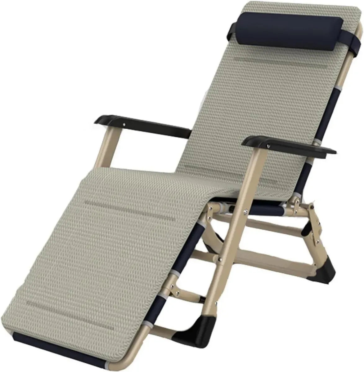 Sedia Sdraio Reclinabile da Giardino Pieghevole per Relax all'Aperto