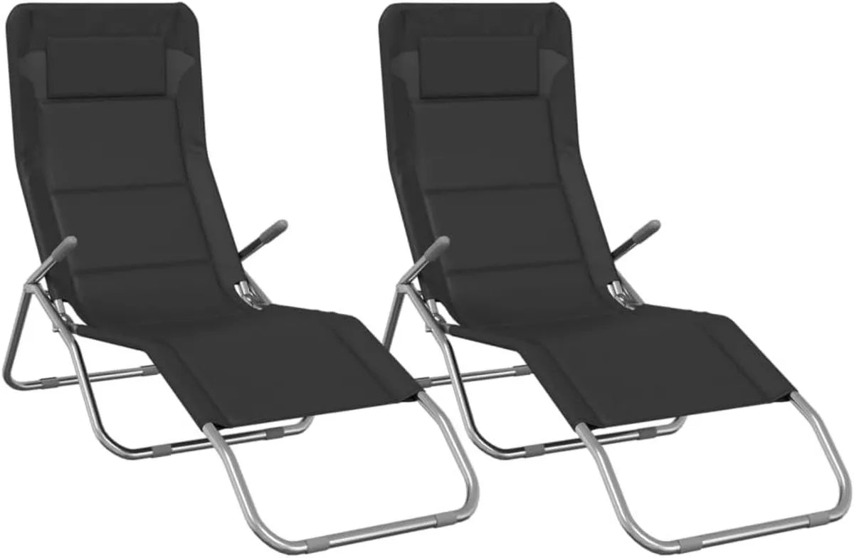 Sdraio Ergonomica Pieghevole in Textilene con Struttura in Acciaio, Schienale Regolabile, Capacità 110 kg, Ideale per Giardino e Terrazza