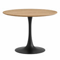 Tavolo rotondo in legno e metallo nero 120 cm