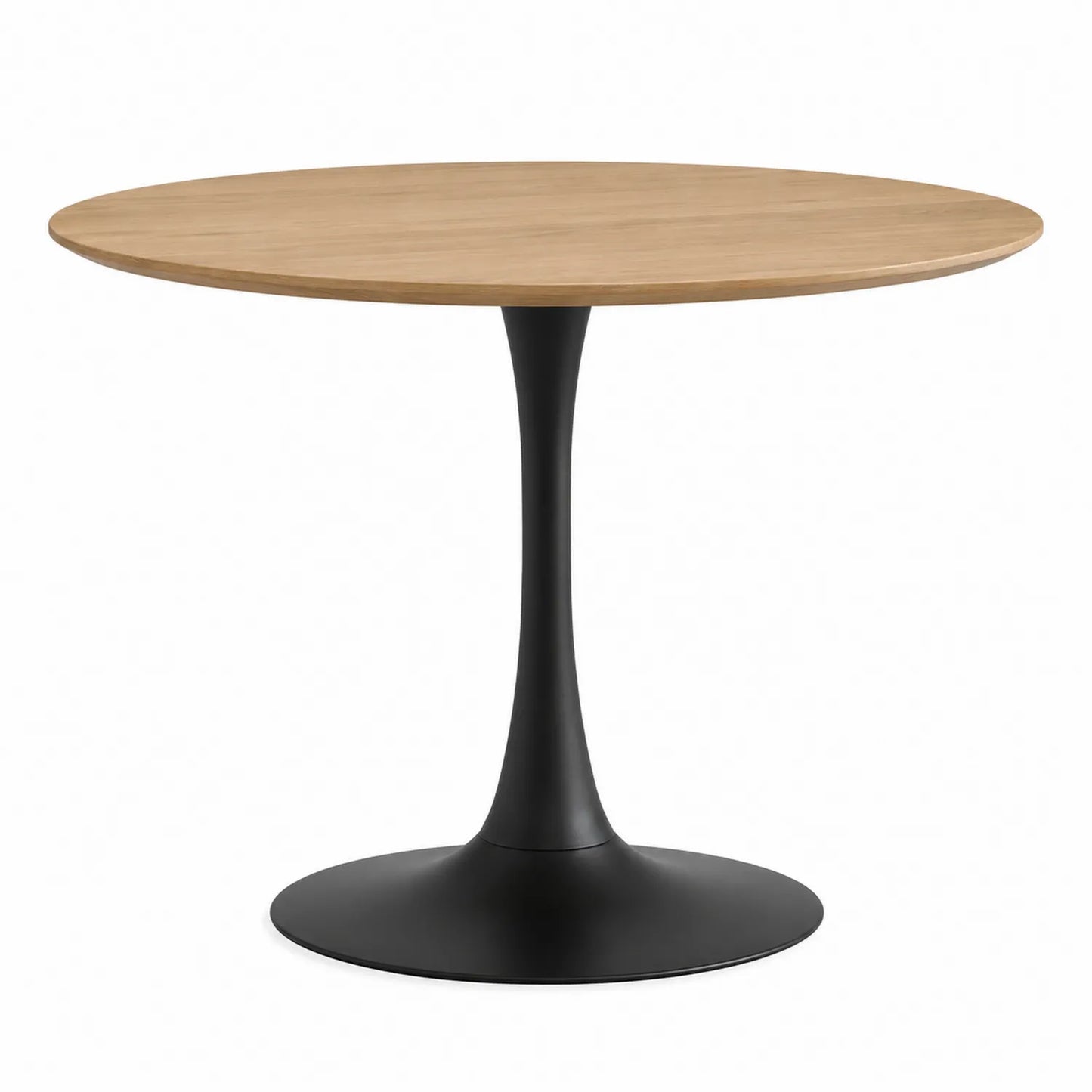 Tavolo rotondo in legno e metallo nero 120 cm