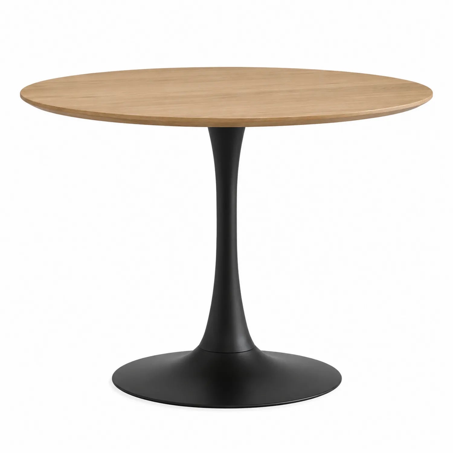 Tavolo rotondo in legno e metallo nero 120 cm
