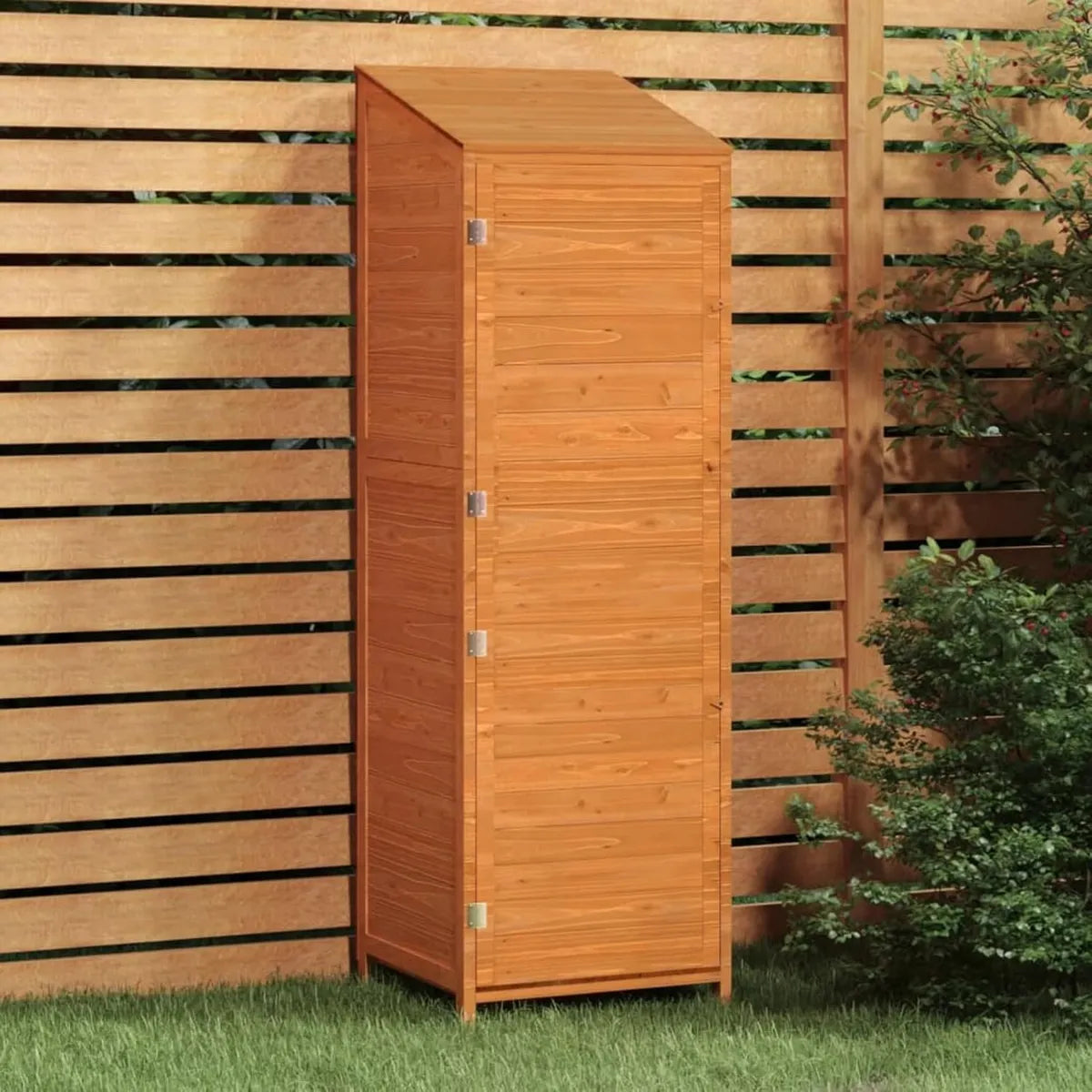Armadio da Giardino in Legno di Abete 55x52x174,5 cm con Anta