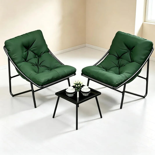 Set Mobili da Balcone 3 Pezzi con Tavolo e Cuscini, Mobili da Giardino per Terrazza
