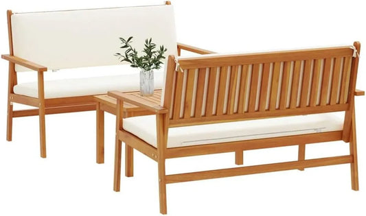 Set Divano da Giardino 3 Pezzi in Rattan Marrone, 120x65,5x79 cm, Comodo e Resistente alle Intemperie per Terrazza