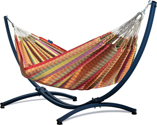 Amaca Matrimoniale MORENA con Struttura in Acciaio, 230x160 cm, 220 kg, Colorata