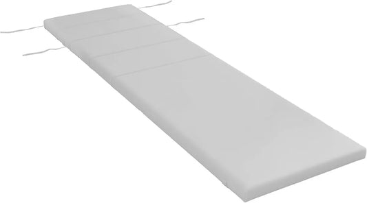 Outsunny Cuscino Imbottito Resistente all'Acqua per Lettino Prendisole con Poggiatesta, Grigio Chiaro