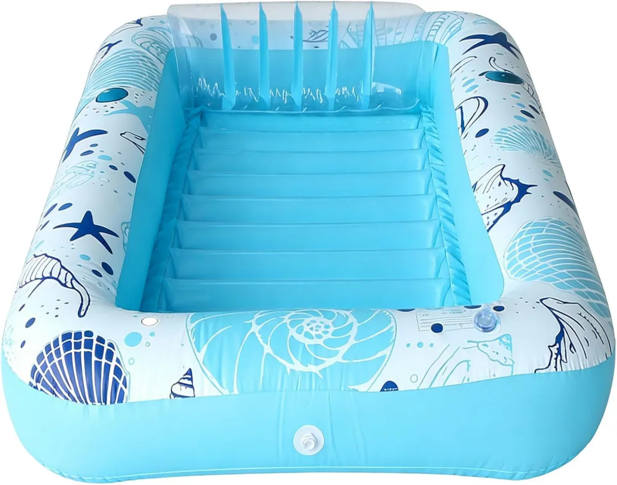 Materassino Gonfiabile per Piscina con Portabicchieri e Schienale, 182 cm, PVC Resistente