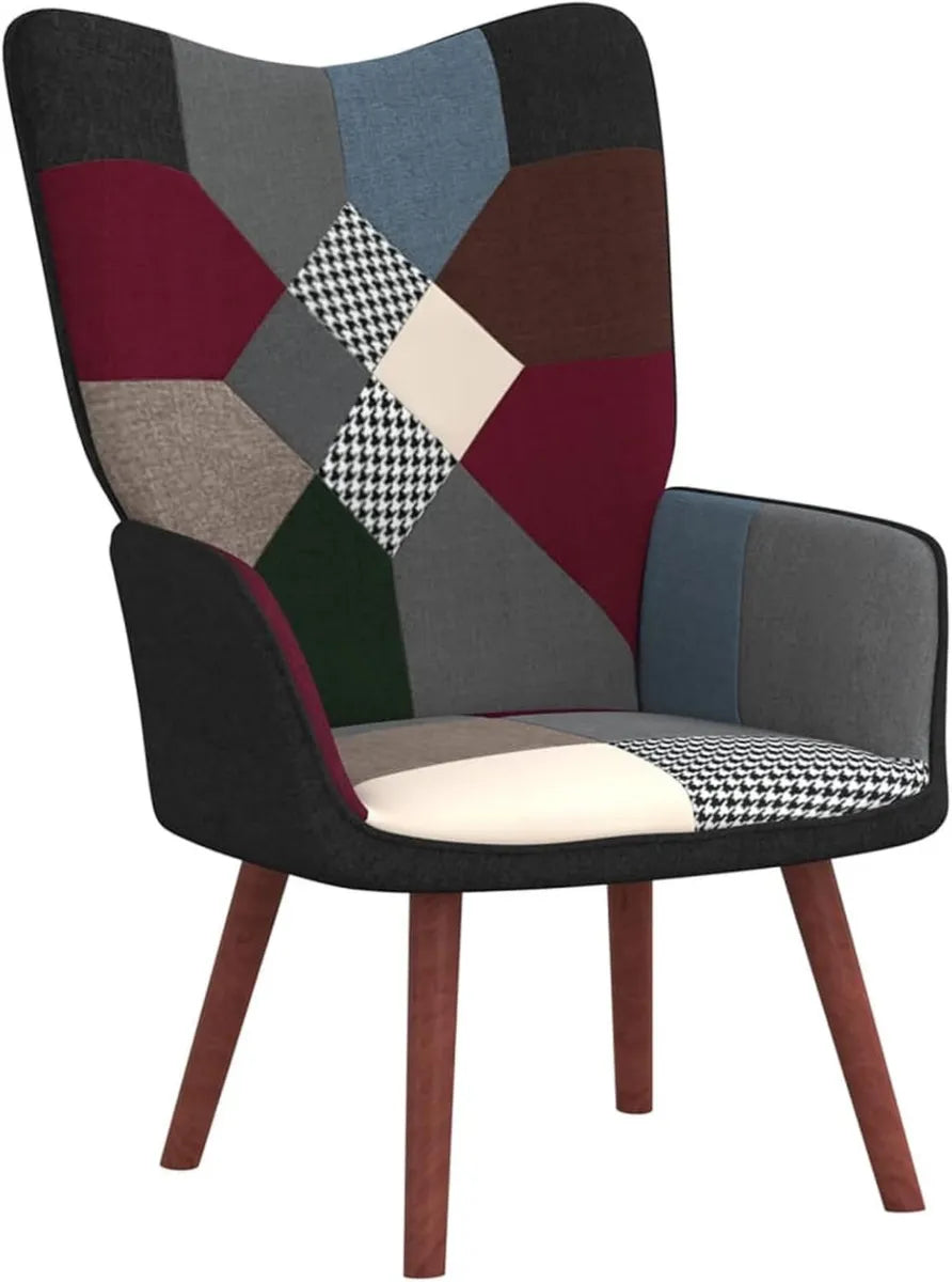Poltrona Relax in Tessuto Patchwork per Salotto e TV
