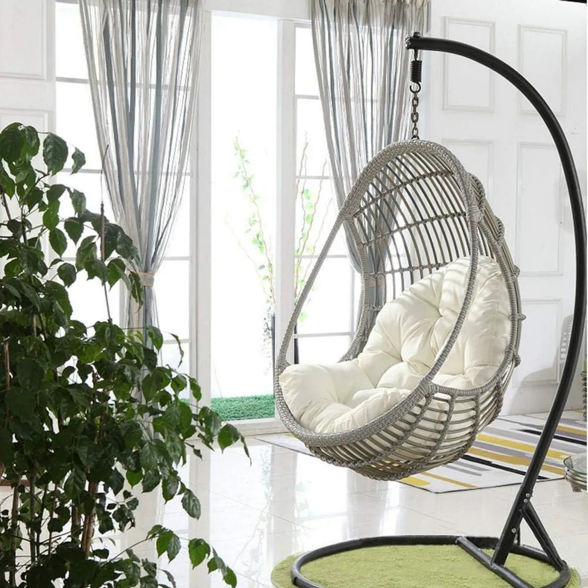 Cuscino per Sedia a Dondolo in Giardino - Modello Nido Gigante 90x120 cm