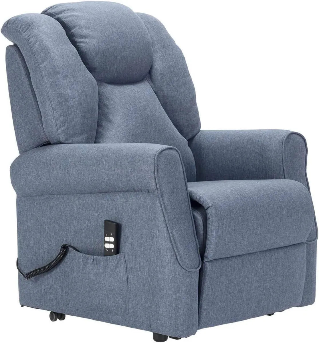 Poltrona Relax Zero Gravity Alzapersona 2 Motori Reclinabili in Tessuto Antimacchia Blu