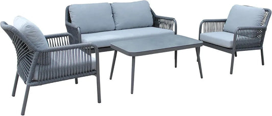 Set Salotto da Giardino in Alluminio per 4 Persone - Milani Home JAY