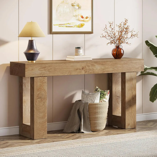 Tribesigns Tavolo Consolle 160 cm Stile Rustico per Ingresso e Soggiorno
