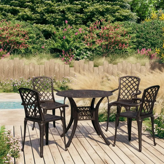 Set mobili da giardino in alluminio, divano da terrazza 5 pezzi