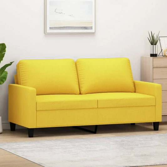 Divano Letto a 2 Posti in Tessuto Giallo per Giardino e Terrazzo
