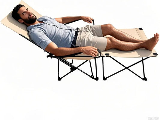 Sedia reclinabile pieghevole per esterni | Comfort e stabilità per balcone, patio, piscina e campeggio