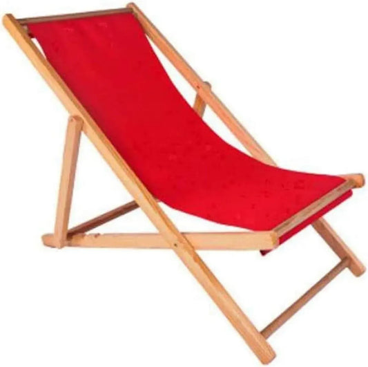Poltrona Sdraio Reclinabile in Legno per Giardino e Balcone