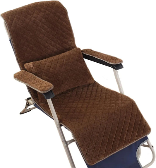 Cuscino confortevole invernale per sedia a sdraio, set da 2, perfetto per giardino e dondolo