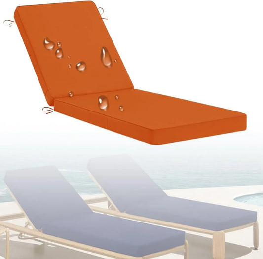 Cuscino impermeabile per sedia a sdraio, alto confort, per giardino e patio