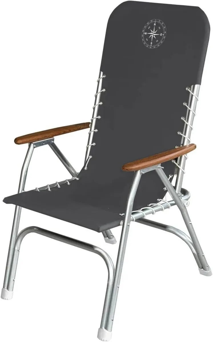 Sedia a sdraio in alluminio Oceansouth con schienale regolabile - Grigio