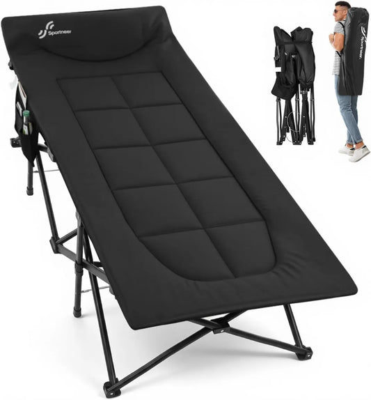 Sportneer Letto Pieghevole da Campeggio per Adulti, Cuscino Incluso, Portata 204 kg