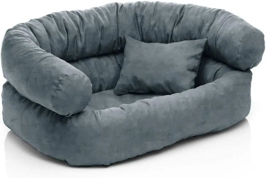 Cuccia Accogliente in Alcantara, Divano per Cani Taglie S-XXL, Comodo e Elegante