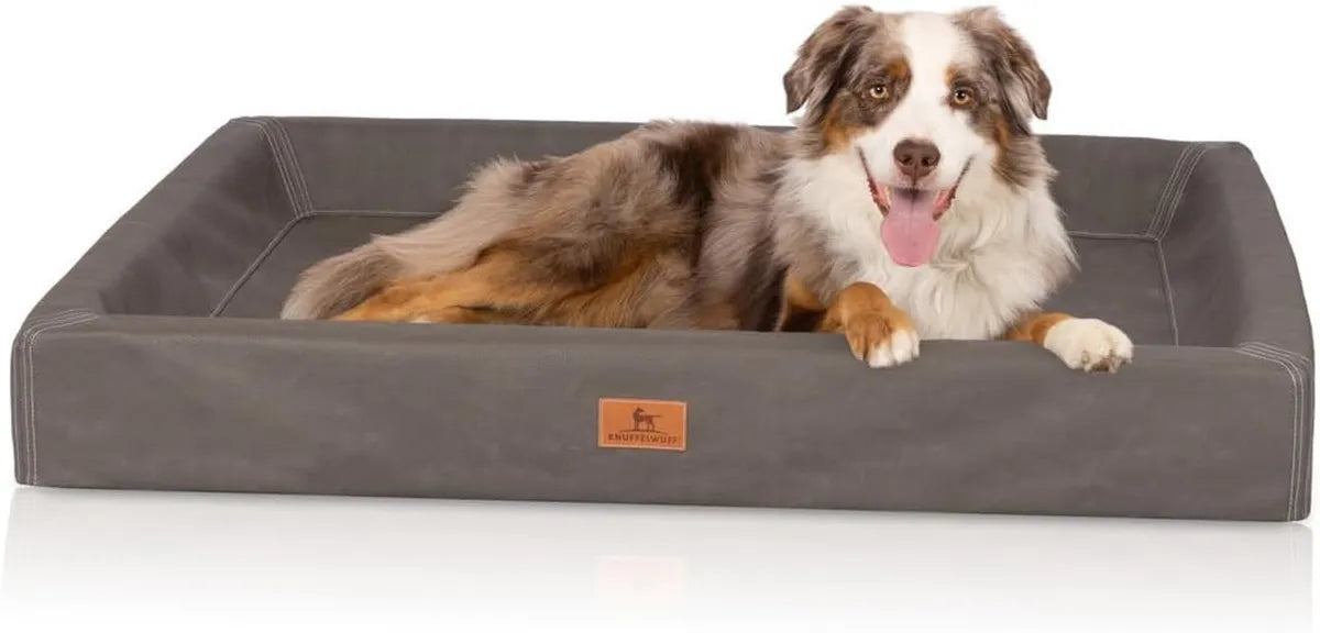 Lettino Ortopedico per Cani in Ecopelle Grigio XXL 120x100 cm