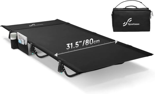 Branda da Campeggio Pieghevole 80 cm Extra Larga con Tasca Laterale