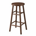 Sgabello da Bar in Legno Massello Marrone 75 cm